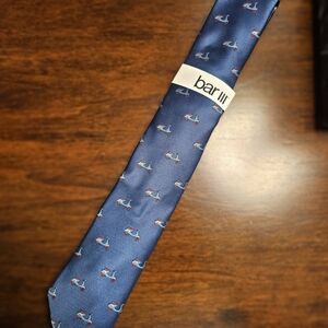 Bar III Blue Scooter Patterned Men's Tie